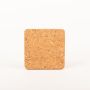 Čtvercový podšálek z lisovaného korku MANARA, přírodní, 15x15x1,5cm