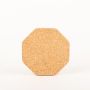 Osmihranný podtácek z lisovaného korku MANARA, přírodní, 1,5 cm, Ø18 cm