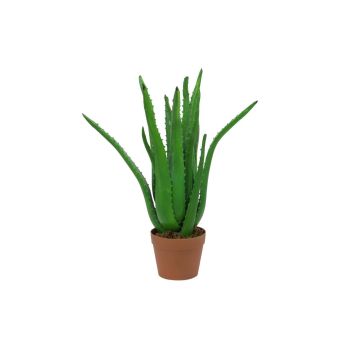 Umělé aloe vera KOLJA, zelená, 65cm, Ø30cm