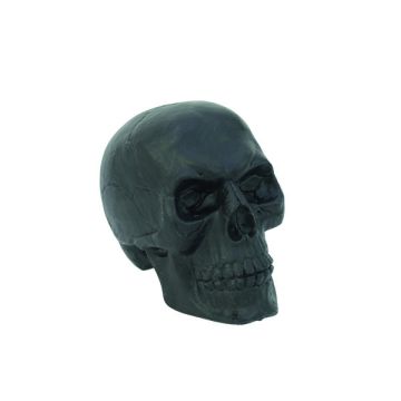 Halloweenská lebka OTTIE, černá, 20x15cm