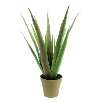 Umělohmotné aloe vera LUCIO v dekoračním květináči, zelená, 55cm, Ø25cm