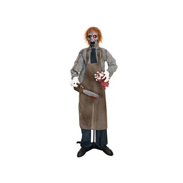 Halloween zombie AETHELWULF s motorovou pilou, funkce zvuku pohybu, LED diody, 70x40x170cm Halloween zombie AETHELWULF s motorovou pilou, funkce zvuku pohybu, LED diody, 70x40x170cm