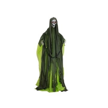 Halloween kostlivec TRINEKE v řetězech, funkce pohyblivého zvuku, LED diody, 80x40x175cm Halloween kostlivec TRINEKE v řetězech, funkce pohyblivého zvuku, LED diody, 80x40x175cm
