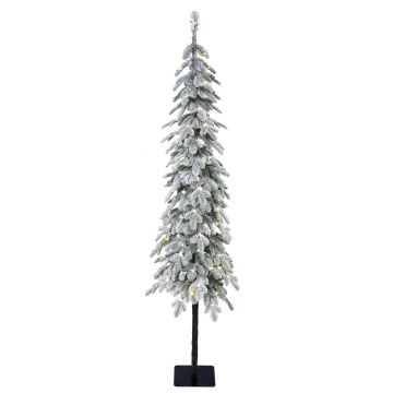 Umělý vysoký smrk MOLDE DELUXE, s umělým sněhem, LED diodami, 150cm, Ø30cm