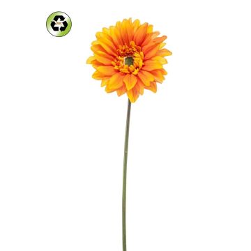 Umělá gerbera FRALWE, Eco Collection, oranžová, 65cm, Ø13cm