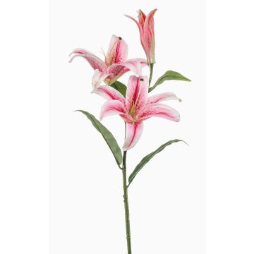 Umělá tygrovaná lilie KRAWEL, Eco Collection, růžovo-růžová, 85cm