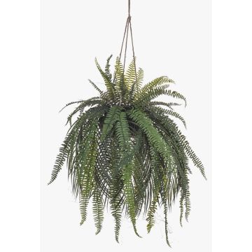 Umělá kapradina aranžmá Cycas palma závěsný koš MAXROL, zemní koule, kořeny, závěsný, zelená, 90cm