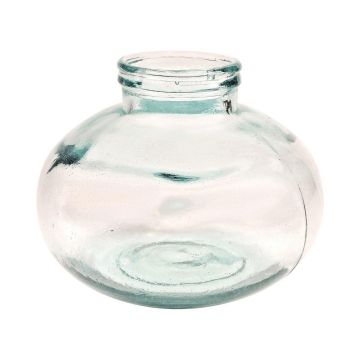 BRENDEN kulovitá váza ze skla, recyklovaná, čirá, 20cm, Ø25cm