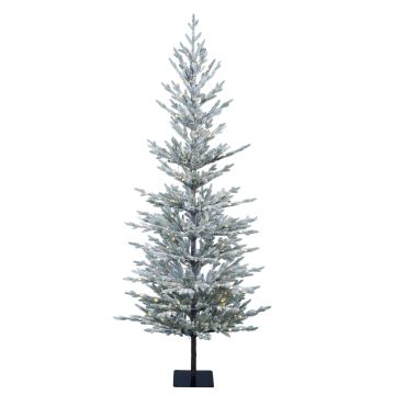 Umělý stromek jedle LILLESAND SPEED DELUXE, s umělým sněhem, LED diody, 180cm, Ø70cm