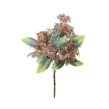 Umělý květ Osmanthus fragrans SIBENA na tyči, béžovo-hnědý, 20cm
