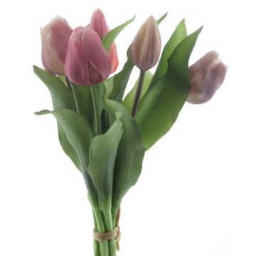 Umělá kytice tulipánů mix LONA, růžovo-malvová, 30cm, Ø20cm Umělá kytice tulipánů mix LONA, růžovo-malvová, 30cm, Ø20cm