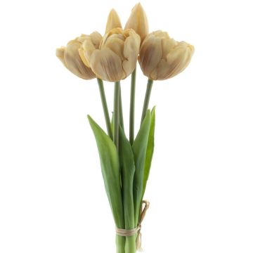 Dekorativní svazek tulipánů LANEA, šampaňské, 30cm, Ø15cm