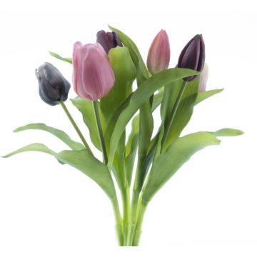 Umělá kytice tulipánů mix LONA, fialovo-růžová, 30cm, Ø20cm Umělá kytice tulipánů mix LONA, fialovo-růžová, 30cm, Ø20cm