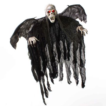Halloween kostra ducha ALFIE s netopýřími křídly, LED diody, 85cm