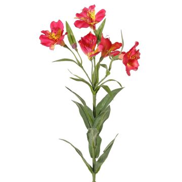 Umělá lilie AUBERTA, růžovožlutá, fuchsiovo-žlutá, 75cm, Ø6cm
