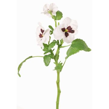 Dekorativní větvička macešky SIANIE, bílo-burgundská, 35cm, Ø5-6,5cm Dekorativní větvička macešky SIANIE, bílo-burgundská, 35cm, Ø5-6,5cm