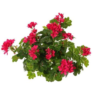 Umělá květina pelargonie MIA na tyči, růžová, 40cm, Ø5-8cm