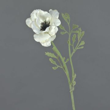 Umělá sasanka OKAPI, bílá, 55cm, Ø10cm