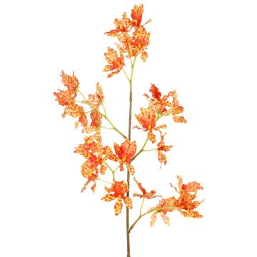Umělá větev orchideje Odontoglossum BELANIA, oranžovo-žlutá, 75cm