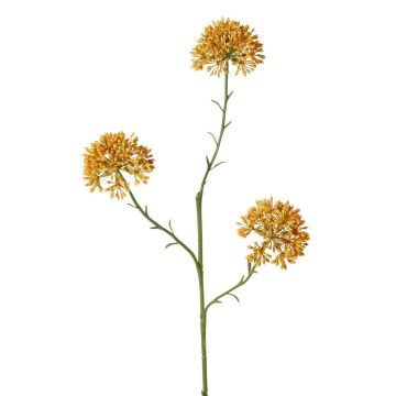 Dekorativní větev Allium ALIKIO, oranžová, 65cm, Ø7cm