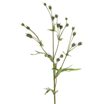 Umělá větvička lnu KALENO s poupaty, zelená, 70cm