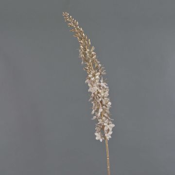 Sametová prošívaná svíčka UCHANA, béžovo-zlatá, 110cm