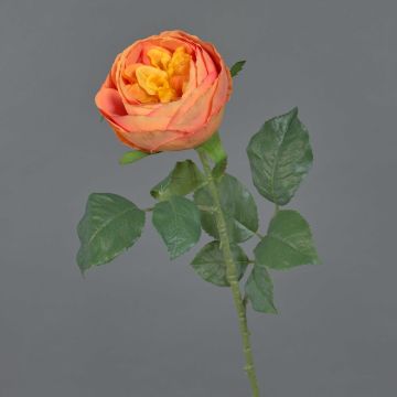 Textilní kapustová růže VANNI, oranžová, 60cm, Ø9cm Textilní kapustová růže VANNI, oranžová, 60cm, Ø9cm