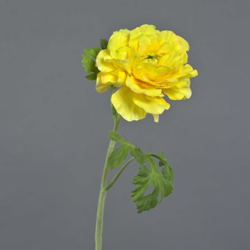 Umělý ranunculus KRISTY, žlutý, 60cm, Ø10cm Umělý ranunculus KRISTY, žlutý, 60cm, Ø10cm