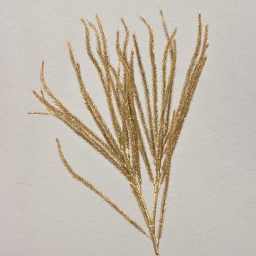 Umělá cedrová větev THEOBALD, třpytky, zlatá, 60cm