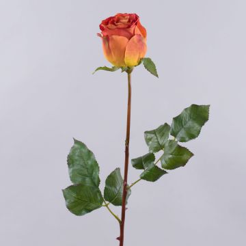 Umělá růže OPHELIE, oranžovo-žlutá, 85cm, Ø7cm Umělá růže OPHELIE, oranžovo-žlutá, 85cm, Ø7cm