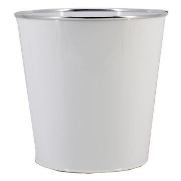Zinkový květináč FYNAS, bílý, 30cm, Ø30cm