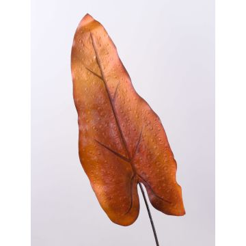 Umělý list kaládia DONALD, oranžovo-hnědý, 80cm