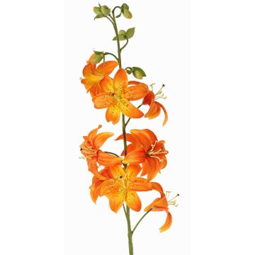 Umělá květina lilie LABRICKA, oranžovo-žlutá, 100cm, Ø9cm