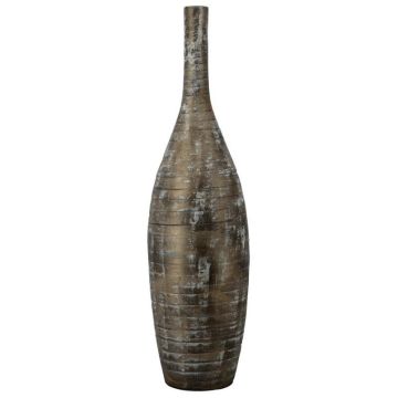 Keramická dekorativní láhev RODYN s rýhami, barevný přechod, hnědá, 100 cm, Ø 26 cm Keramická dekorativní láhev RODYN s rýhami, barevný přechod, hnědá, 100 cm, Ø 26 cm