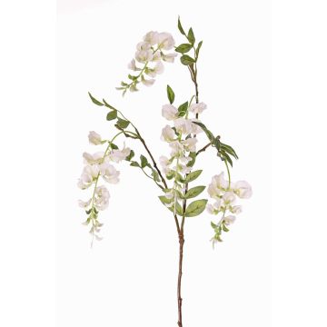 Textilní větev vistárie SOULA s květy, bílá, 80cm, Ø7-8cm Textilní větev vistárie SOULA s květy, bílá, 80cm, Ø7-8cm