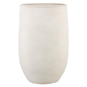Květinová váza SOLIM, reliéfní vzor, keramika, bílá, 50 cm, Ø 32 cm Květinová váza SOLIM, reliéfní vzor, keramika, bílá, 50 cm, Ø 32 cm