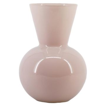 Skleněná váza VANTRA, jemně růžová, 30 cm, Ø 21 cm Skleněná váza VANTRA, jemně růžová, 30 cm, Ø 21 cm