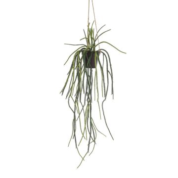 Umělý závěsný koš Rhipsalis pilocarpa JEXIA, dekorativní květináč, zelený, 85cm Umělý závěsný koš Rhipsalis pilocarpa JEXIA, dekorativní květináč, zelený, 85cm