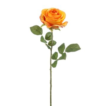 Umělá růže BRUNETTE, oranžová, 70 cm, Ø 11 cm