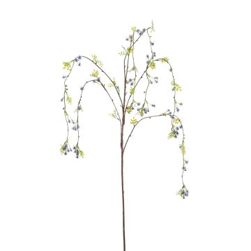 Dekorativní jasmínová větev GLAFOR, závěsná, modrá, 135cm