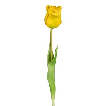 DOVLE umělý květ tulipánu papouškovitého, žlutý, 45cm