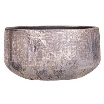 Keramická mísa na květiny AETIOS, gradient, zlatohnědá, 13cm, Ø28cm