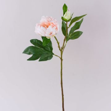 Umělá pivoňka FYRFAR, otevřená, světle růžová, 60cm