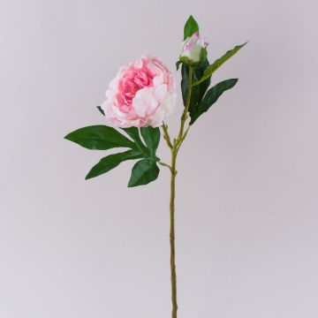 Umělá pivoňka FYRFAR, otevřená, růžová, 60cm