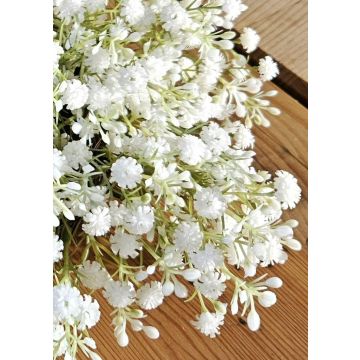 Umělý věnec z gypsophily CECILIA, krémově bílý, Ø35cm