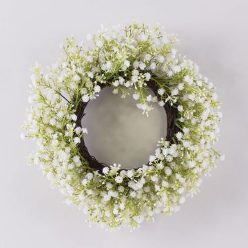 Umělý věnec z gypsophily CECILIA, krémově bílý, Ø35cm Umělý věnec z gypsophily CECILIA, krémově bílý, Ø35cm