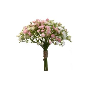 Umělé květiny gypsophila svazek LITAGO, bílo-růžová, 23cm