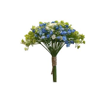 Umělý trs gypsophily LITAGO, zelenomodro-krémový, 23cm
