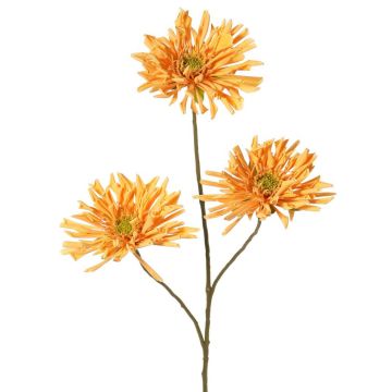 Umělá větvička chryzantémy LASDIM, okrově žlutá, 75cm, Ø11cm