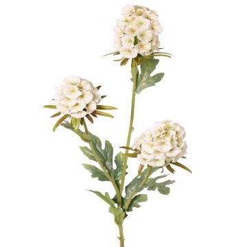 Umělá větvička hvozdíku vousatého STERMYN, krémová, 75cm, Ø6,5-8,5cm